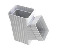 JISADER Square Diverter Accessory for Downspout Gutter Y Connector, 8x10cm White