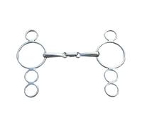 JISADER Stainless Steel Gag Bit Full Cheek Snaffle Bit Horse Tack Professionals