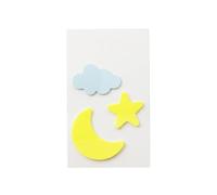 JISADER Sticky Notes and Colorful Sticky Tabs for Learning, Translucent Index Tabs for Note Taking and Planning, Bookmark Strips for Students, 1200 Pieces, Moon and Stars