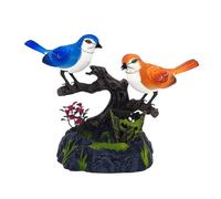 JISADER Talking Parrots, Chirping Bird Activated By Sound, Children's Toy, Electric Birds, Desktop Decoration, for, 1 orange 1 blue