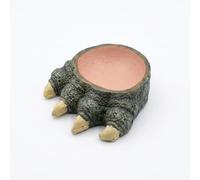 JISADER Talon-Shaped Tortoise Water Bowl, Decorative Reptile Basin for Reptiles, Ceramic for Vivarium, Small and Intermediate Sizes, Small