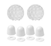JISADER Toilet Bolt, Toilet Floor Screw Covers, Decorative, Modern, Cute, Easy to Clean, 2 Ceramic Covers for, White Set