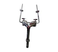 JISADER Tom Drum Holder Piece Metal Mount Bracket Hardware Snare Drum Musical Instrument Easy Installation Suitable for Music Store, Double Tom Holder