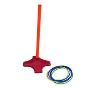 JISADER Toss Game Kit for Indoor Outdoor Parent Child Interactive Fun Backyard Carnival Game for Party Picnic Garden Beach BBQ, Red Post