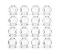 JISADER Traditional Chinese Glass Cupping Therapy Set, Clear Glass Fire Cupping Set for Muscle Relaxation, Cupping Therapy