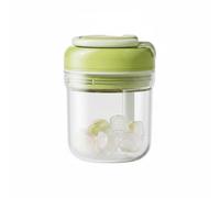 JISADER Tray 2-in-1 Ice Maker Mug Portable Drinkware Leakproof Cup Food Grade PET PP Comfortable Handle Press Release Suitable for Travel, Green