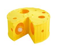 JISADER Tunnel Bed, Cat House, Lightweight Accessories, Felt Accessories, Yellow Pet Activity Center for Kittens for Indoor Resting