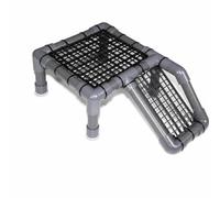 JISADER Turtle Basking Adjustable, Material, For Turtle and Fish Tanks, Dry Basking Area, Aquatic Reptile Rest, For Tank Decor, A-type Dark Gray Mini Right Ladder, Mini