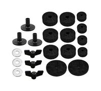 JISADER Ultimate Cymbal Replacement Kit for Drummers, Black
