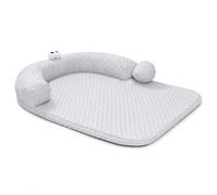 JISADER Viscoelastic Foam Dog Bed, Washable Pet Bed for Small & Large Dogs, All Seasons High Breathability Foam Dog Bed, Gray Question Mark Pad, M