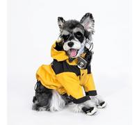 JISADER Warm Dog Jacket and Cat Jacket with Zipper, Polyester Outdoor Dog Coat and Cat Coat, Full Underbelly Coverage Casual Design, M (Back length 30cm, for pets 5-11 lbs)