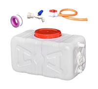 JISADER Water Tank with Faucet And Hose, Leakproof, Thick, Large Water Tank, Horizontal Storage Bucket for RV And Truck, white 30kg