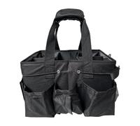 JISADER Waterproof Cleaning Tote for Home and Car, Made of Versatile, Tear-Resistant Oxford with A Strap, Black