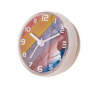 JISADER Waterproof Suction Cup Bathroom Clock for Shower, Easy-to-read Wall Clock for Mirror, Toilet, Refrigerator Door, White