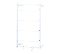 JISADER Wire Spool Rack Ribbons Roll Storage Display Rack with Hooks Hanging Thread Holder Ribbon Rack for Jewelry Sewing Craft Room, white 40cmx67cm