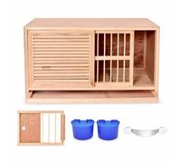 JISADER Wood Pigeon Cage for Breeding and Pairing, Waterproof Pigeon Nest Box with, Full Louver Window/Sliding Door, 80cm x 40cm x 45cm