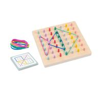 JISADER Wooden Geoboard with Bands, Graphic Educational Toy for Developing Fine Motor Skills Indoors.