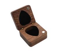 JISADER Wooden Guitar Pick Box Guitar Pick Holder,Guitar Accessories,Guitar Pick Organizer,Guitar Pick Case for Friends Music Lovers, empty box