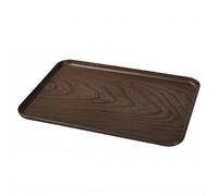 JISADER Wooden Serving Tray Wood Serving Platter Rectangle Plate for Breakfast in Bed Tea Tray for Snack, Sushi, Coffee, Appetizer, Charcuterie, Food Decor, Small