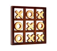 JISADER Wooden Toe Game for Kids, Educational Wood Children, Family Board Memory Skill Interactive Ages 6-14, Simple Tic-Tac-Toe