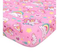 JISEN Baby Crib Sheets Soft Breathable Unicorns Baby Fitted Sheets Bed Sheets for Boys and Girls 60x120cm to 70 x 132cm