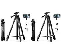 Jishane 71" Camera Tripod,Protable Tall Tripod for Smartphone, 2 in 1 Phone stand with Wireless Remote Compatible with IOS & Android/Canon/Nikon/Action Camera Gopro Hero DJI Osmo Insta360 (Pack of 2)