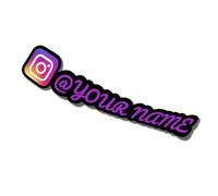 Jishiletao Custom Social Media Stickers Customized Name Decal Personalized Username Logo Brand Vinyl Car Window Vinyl/3D UV DTF Transfer/Reflective Tape Stickers(2 Pack) (Vinyl Stickers-Die Cut)