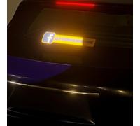 Jishiletao Custom Social Media Stickers - Personalized Name Decal, Username Logo Brand Vinyl for Car Window - 3D UV DTF Transfer/Reflective Tape (2 Pack)