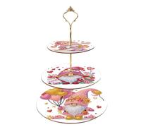 JISHSHAY 3 Tier Cake Stand Diamond Painting Dwarf Diamond Art Cupcake Stand with Metal Rod Cute Dwarf Afternoon Tea Stand Diamond Painting Kit Donut Stand Cake Pop Stand for Birthday Wedding Party