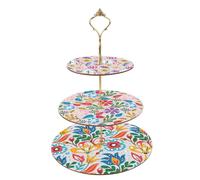 JISHSHAY 3 Tier Color Flower Diamond Painting Cupcake Stand Diamond Art Cake Stand Metal Rod Dessert Table Display Set Cupcake Tower Tiered Tray Stand Cupcake Holder Dessert Stands Cupcake Display