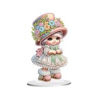 JISHSHAY Diamond Art Desk Ornaments Diamond Painting Desktop Decoration Gem Art Table Top Decorations Gem Painting Table Ornaments Mosaic Kits for Adults Desk Top Kits with Special Drills Fairy Elf