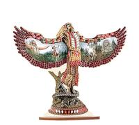 JISHSHAY Diamond Art Desk Ornaments Indian Warrior Diamond Painting Desktop Decoration Gem Art Table Top Decorations Gem Painting Table Ornaments Mosaic Kits for Adults Embroidery Kit Desk Top Kits