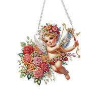 JISHSHAY Diamond Art Hanging Diamond Painting Sun Catchers Gem Art Table Wind Chimes Gem Painting Hanging Pendant Mosaic Kits for Adults Suncatchers Window Hangers with Special Drills Elf Fairy