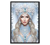 JISHSHAY Diamond Art Notebook Journal Diamond Painting Note Book Gem Art Sketchbook Gem Painting Blank Notebook Mosaic Kits for Adults Diary with Special Shape Drills 14.5×21cm/5.7×8.26in Fairy