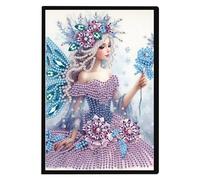 JISHSHAY Diamond Art Notebook Journal Diamond Painting Note Book Gem Art Sketchbook Gem Painting Diary Mosaic Kits for Adults Blank Notebook with Special Shaped 14.5×21cm/5.7×8.26in Fairy Elf