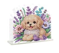 JISHSHAY Diamond Painting Napkin Holder Diamond Art Napkin Holder Diamond Art Kits for Adults Paper Napkin Holder Diamond Painting Kits Acrylic Napkin Holder Gem Art Cocktail Napkin Holder Dog