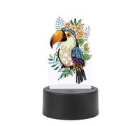 JISHSHAY Diamond Painting Night Light Diamond Art Table Lamps Gem Art LED Lights Gem Painting Desk Lamp Mosaic Kits for Adults DIY Kits for Adults Paint by Numbers with Special Drills Parrot