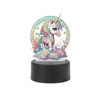 JISHSHAY Diamond Painting Night Light Diamond Art Table Lamps Gem Art LED Lights Gem Painting Desk Lamp Mosaic Kits for Adults DIY Kits for Adults Paint by Numbers,with Special Shaped Crystal,Unicorn