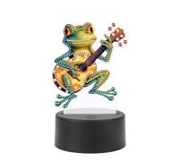 JISHSHAY Diamond Painting Night Light Diamond Art Table Lamps Gem Art LED Lights Gem Painting Desk Lamp Mosaic Kits for Adults DIY Kits for Adults with Special Shaped Crystal Frog