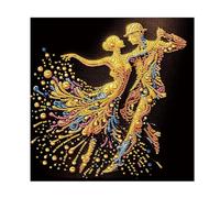 JISHSHAY Diamond Painting Special Shaped Diamond Art Kits Special Drills Gem Art Gem Painting Paint by Numbers Kit for Adults Crafts for Adults Wall Decoration Home Decoration 30×30cm Couple Dance