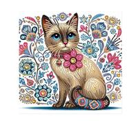 JISHSHAY Diamond Painting Special Shaped Diamond Art Kits Special Drills Gem Art Gem Painting Paint by Numbers Kit for Adults Crafts for Adults Wall Decoration Home Decoration 30×30cm Siamese Cat