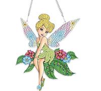 JISHSHAY Elf Diamond Art Hanging Diamond Painting Sun Catchers Gem Art Table Wind Chimes Gem Painting Hanging Pendant Mosaic Kits for Adults Suncatchers Window Hangers with Special Drills Fairy