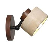 JISHUBO Creative Adjustable Angle Wall Lamp, Vintage Farmhouse Style Wall Light, Natural Yellow Travertine Indoor Wall Sconce, Restaurant Balcony Bedroom Wall Mounted Lighting Fixtures