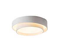 JISHUBO Creative Round Double-layer Wrought Iron Ceiling Lamp, LED Flush Mount Ceiling Light, Three-tone Ceiling Lamp, Acrylic Lampshade Flat Lamp, Interior Decoration LightingFixtures