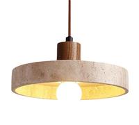 JISHUBO Flush Mount Ceiling Chandelier, Industrial Style Marble Pendant Light, Personalized Single-Head Hanging Lamp Lampshade, Bar Porch Decoration Ceiling Lighting Fixtures