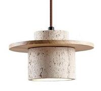 JISHUBO Modern Industrial Style Chandelier, E27 Base Single Head Pendant Lamp, Creative Personality Marble Hanging Light, Living Room Dining Room Hallway Decoration Light Fixtures