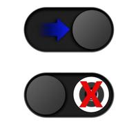 JiSiTeCai Ultra-Thin Magnetic Sliding Camera Cover, Protects Privacy from Hacker Spying, Compatible with MacBook Pro/Air, Lenovo, Dell, and Other laptops, Easy to Install [3 Pack Black]