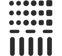 JiSiTeCai Webcam Cover for Data Protection, Universal Protective Housing, No Residue, Security Screen with Dots, Squares and Stripes (Black26)