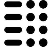 JiSiTeCai Webcam Cover for Privacy aUniversal Webcam Case - Privacy Protection Accessory, No Residue Application, Security Screen Closure - Dot & Bar, 12 pcs - Blacknd Security (Black12)