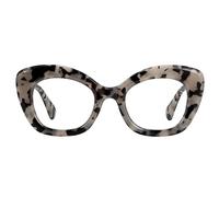 JiSoo Oversized Cat Eye Reading Glasses 3.0 Women Designer Readers, Large Cateye Ladies Reading Glasses 3.0+, Tortoise Grey